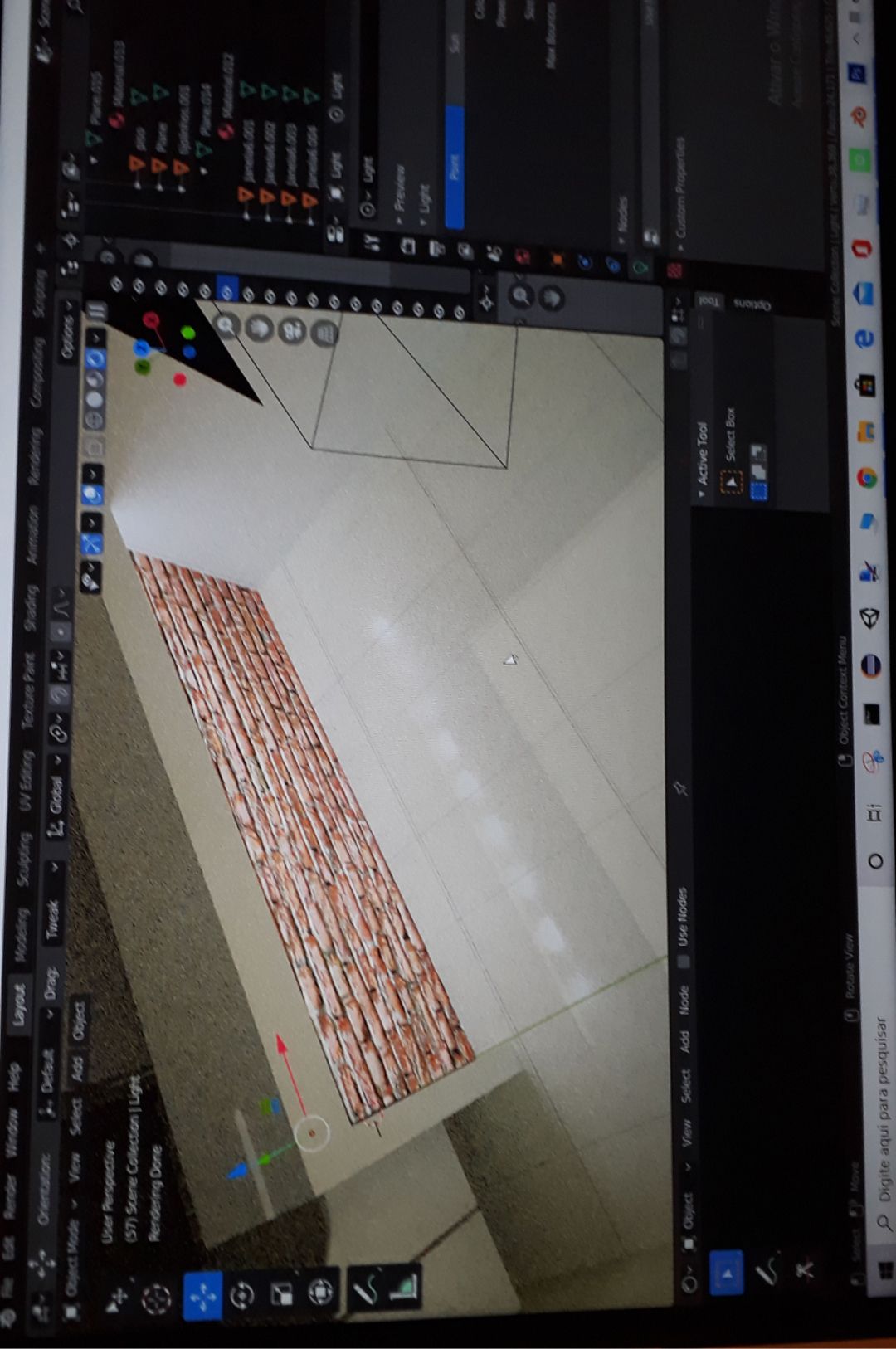 Interior design of a house modeled in Blender