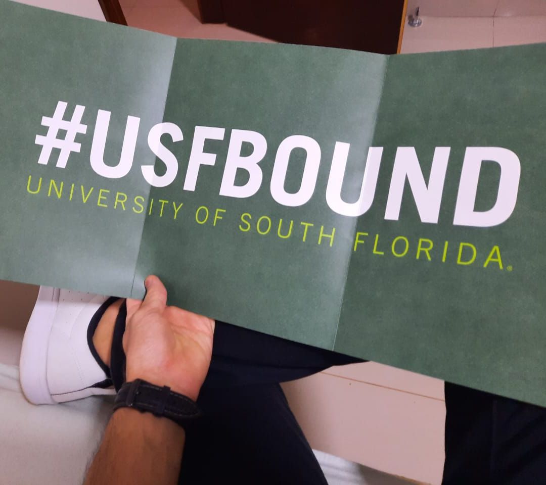 University of South Florida acceptance letter